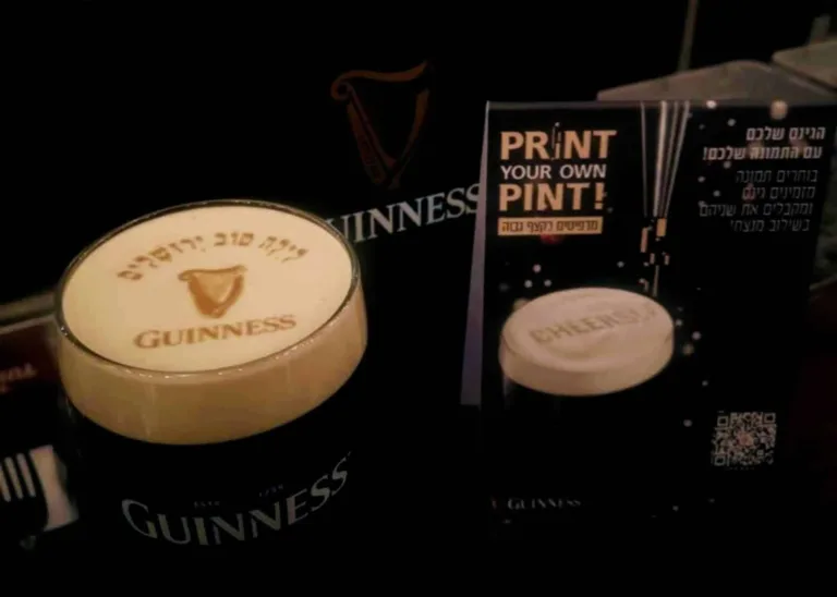 Guinness Israel Roadshow Pint and Collateral