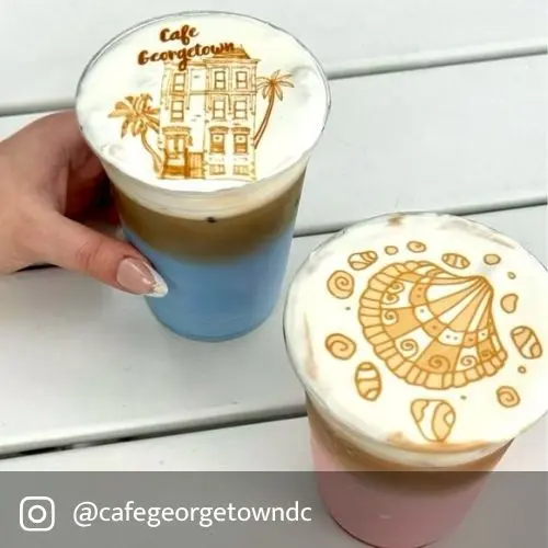 summer drinks with custom ripples prints